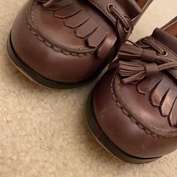 Umberto Raffini Brown Leather Pumps EU 36 US 5-5.5 Fringe & Tassles Heels - Picture 3 of 10